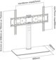 Techly Επιτραπέζια Βάση Τηλεόρασης ICA-LCD S304L, Ρυθμιζόμενη για TV 32'' - 55'', με Γυάλινο Ράφι