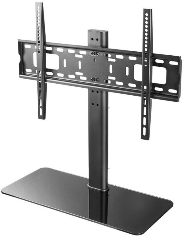 Techly Επιτραπέζια Βάση Τηλεόρασης ICA-LCD S304L, Ρυθμιζόμενη για TV 32'' - 55'', με Γυάλινο Ράφι