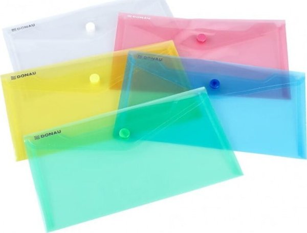 NoName Φάκελος PP Με Κούμπωμα DL 126x225mm, Μίξη Χρωμάτων, 0,18mm