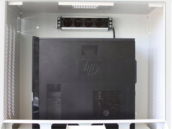Techly ICRLIM10W Βάση 1U Για Κρεμαστό Ντουλάπι Δικτύου, Λευκή
