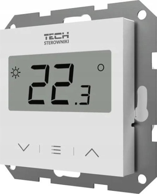 Tech F-2z v1 Ενσύρματος Θερμοστάτης Δωματίου Διπολικός, Οθόνη Αφής, Λευκός