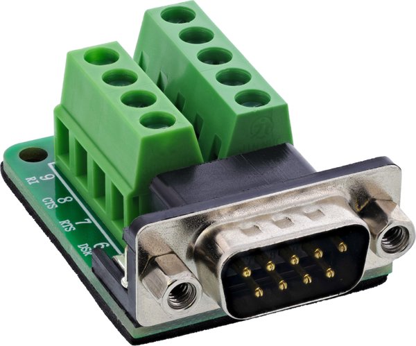 TecLine InLine® Τερματικό Μπλοκ – D-Sub 9 Connector – 2 Σειρών – Βιδωτή Σύνδεση