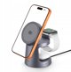 TECH-PROTECT QI2.2-25W-A48 3IN1 MAGNETIC MAGSAFE WIRELESS CHARGER DARK GREY