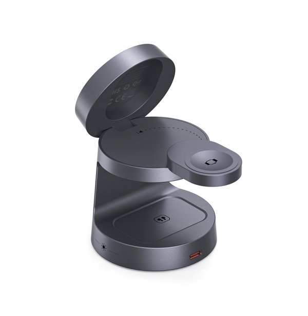 TECH-PROTECT QI2.2-25W-A48 3IN1 MAGNETIC MAGSAFE WIRELESS CHARGER DARK GREY