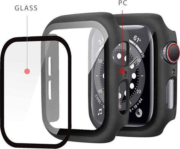 Tech-Protect Defense360 Θήκη Προστασίας με Τζάμι για Apple Watch 4/5/6/SE (40mm) - Μαύρο