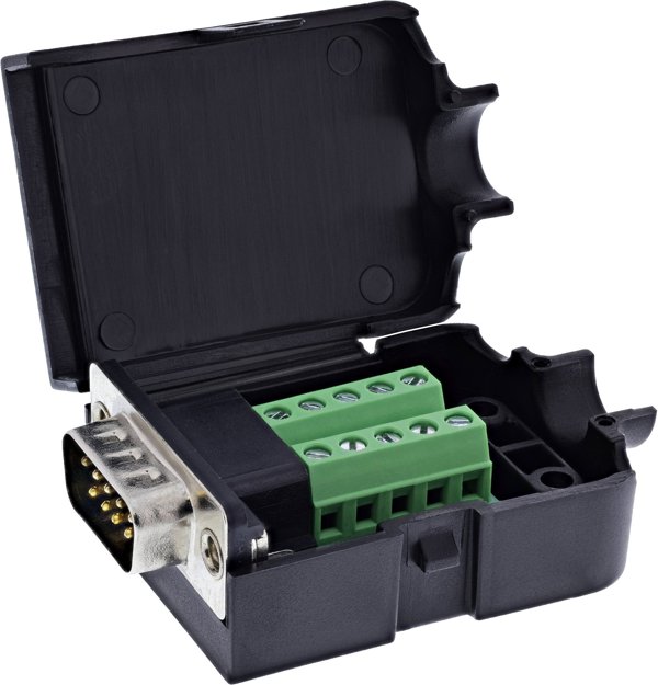 TecLine D-Sub 9 Breakout Terminal Block – Αντάπτορας Plug με Κλέμα Σύνδεσης & Knurled Screw