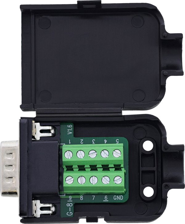TecLine D-Sub 9 Breakout Terminal Block – Αντάπτορας Plug με Κλέμα Σύνδεσης & Knurled Screw