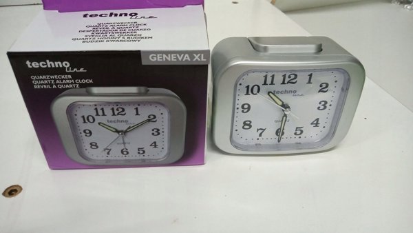 Αναλογικό ξυπνητήρι TechnoLine Modell XL, ασημί
