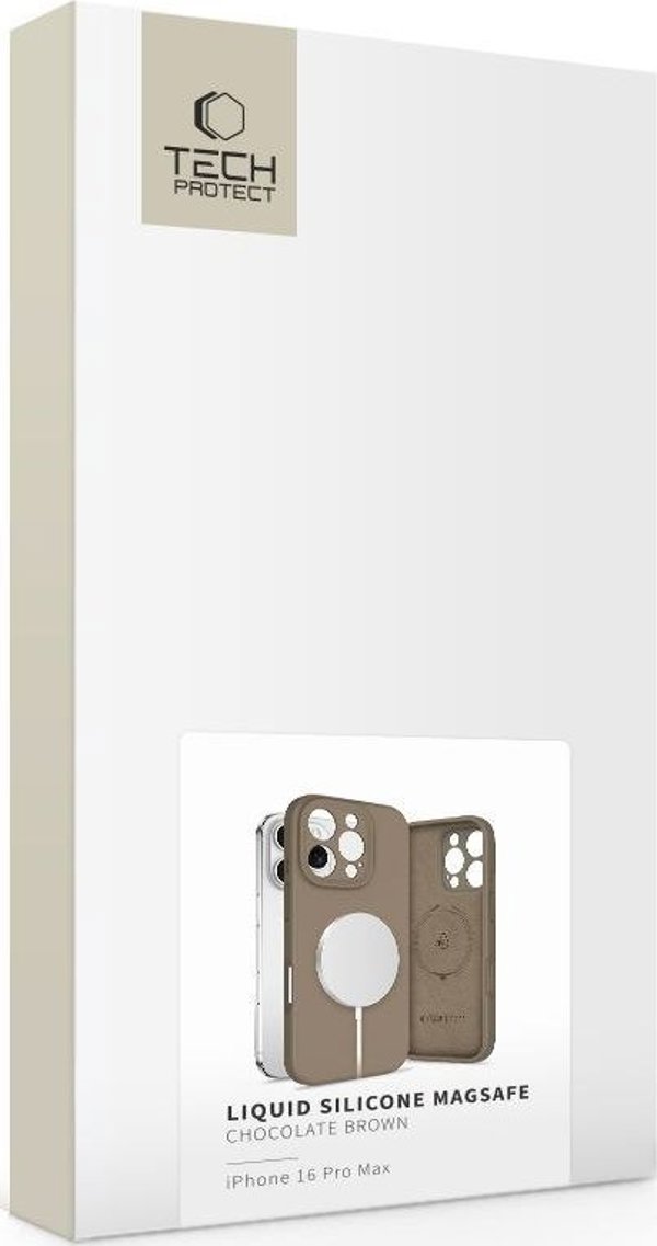 TECH-PROTECT LIQUID SILICONE MAGSAFE IPHONE 16 PRO MAX CHOCOLATE BROWN