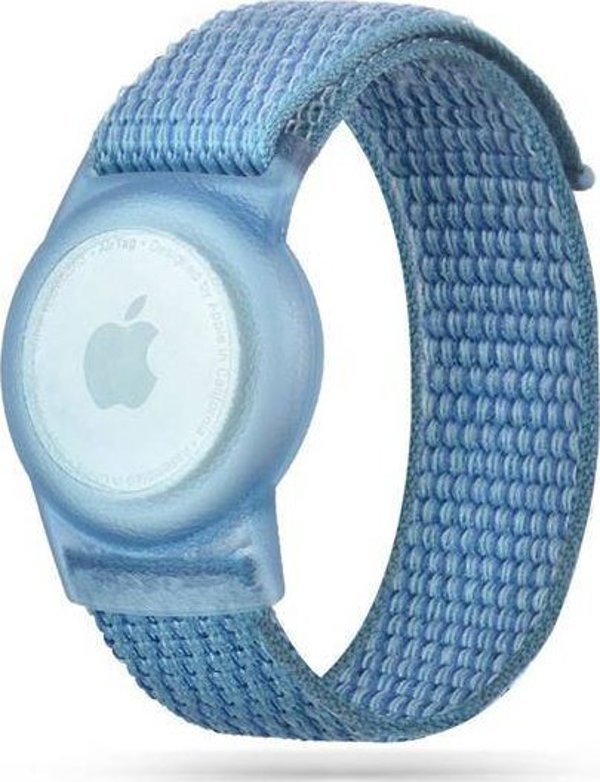 Tech-Protect Nylon Λουράκι για Apple AirTag - Παιδικό Βραχιόλι από Νάιλον και TPU - Μπλε