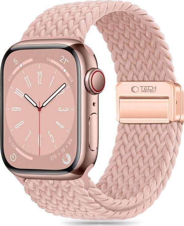 Tech-Protect Λουράκι για APPLE WATCH 3 / 4 / 5 / 6 / 7 / 8 / 9 / SE (38 / 40 / 41 MM) Tech-Protect Nylonmag Dusty pink 14046291 5906302312856