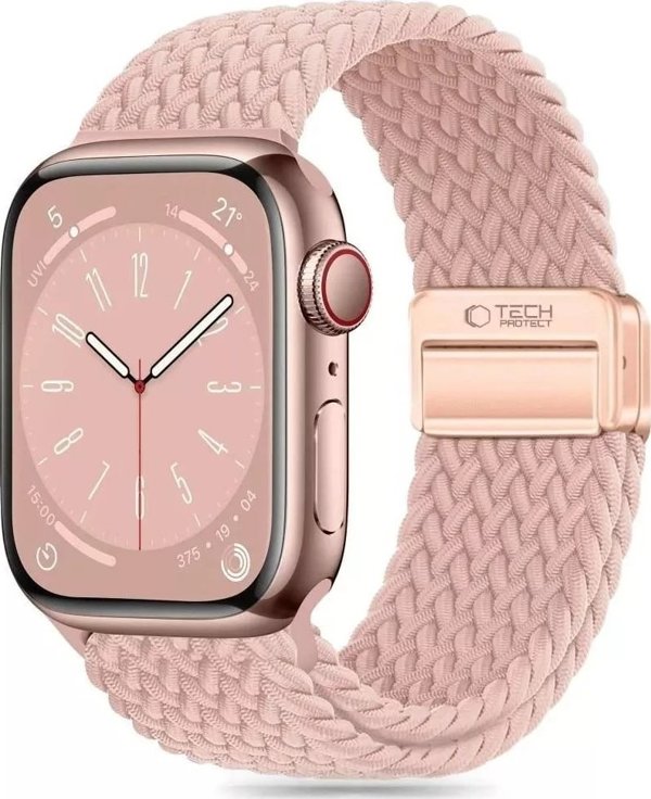 Tech-Protect Λουράκι για APPLE WATCH 3 / 4 / 5 / 6 / 7 / 8 / 9 / SE (38 / 40 / 41 MM) Tech-Protect Nylonmag Dusty pink 14046291 5906302312856