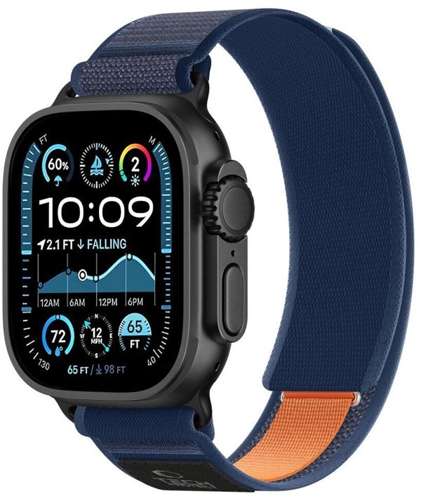 Tech-Protect Λουράκι Nylon Elite για Apple Watch 8/9/10/11/SE/Ultra (44/45/46/49mm) Navy/Orange