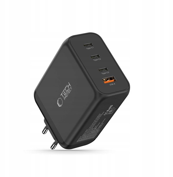 TECH-PROTECT NC200W-GAN 4-PORT NETWORK CHARGER PD 200W / QC3.0 BLACK