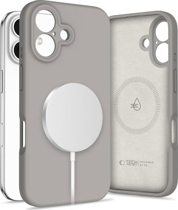 TECH-PROTECT LIQUID SILICONE MAGSAFE IPHONE 16 STONE GREY