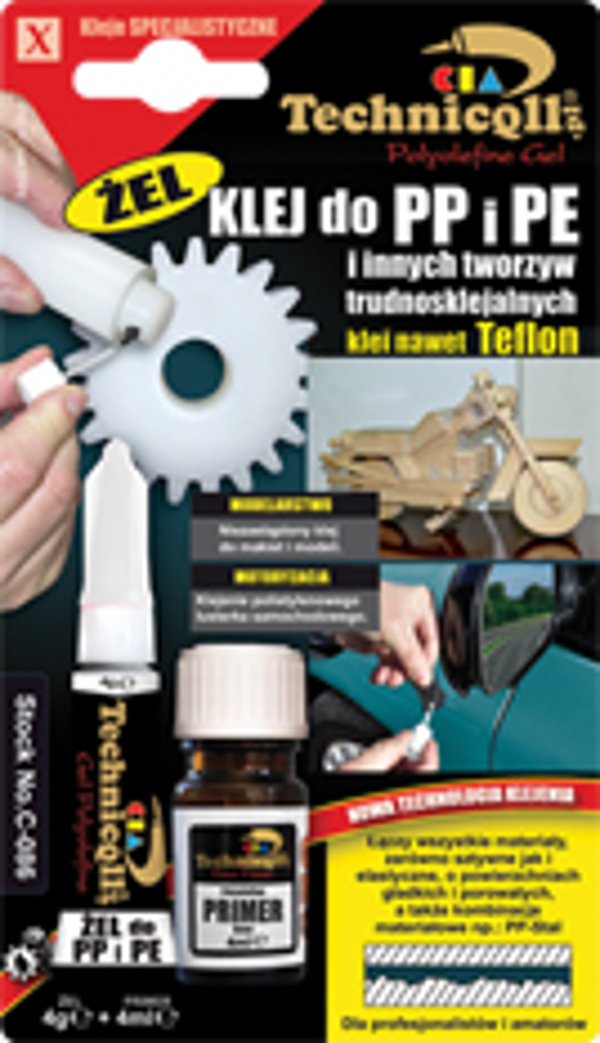 Technicqll Κόλλα για PP και PE Τζελ 4g+4ml (C-086)