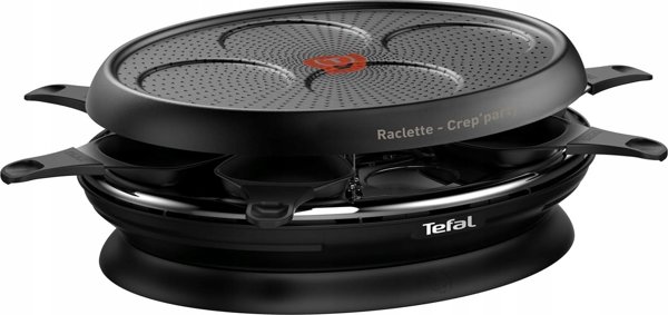 Tefal Tefal RE3208 2-σε-1 Store'In, Raclette (μαύρο, 1050 watts, για 8 άτομα)