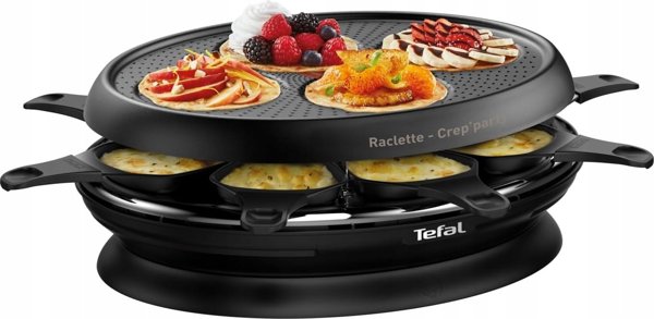 Tefal Tefal RE3208 2-σε-1 Store'In, Raclette (μαύρο, 1050 watts, για 8 άτομα)