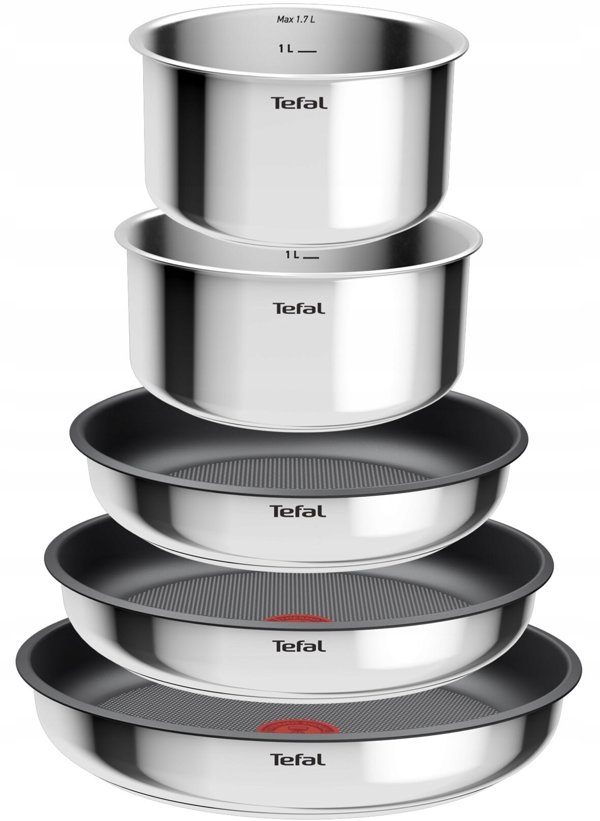Tefal Zestaw garnków Ingenio Cook Eat 8 el. stal nierdzewna non-stick (L881S804)