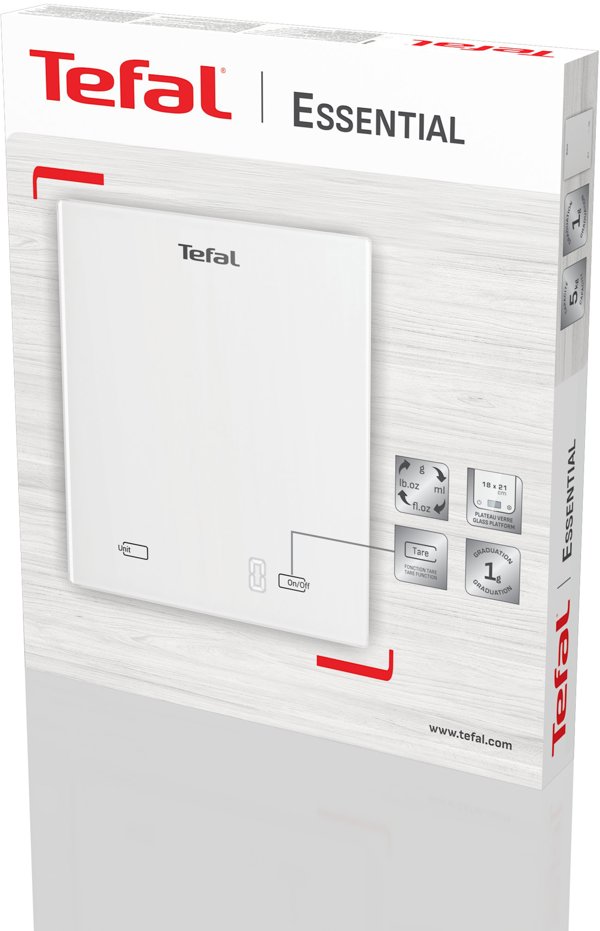 Tefal Essential  balta - Digitalie virtuves svari BC5504V0 (3121040095287)