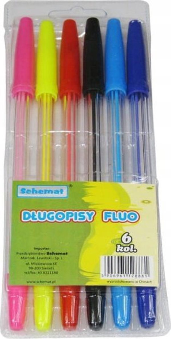 Teka Dlaptopisy fluorescencyjne 6 kolorow