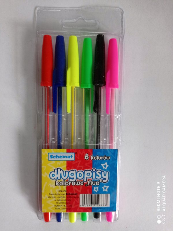 Teka Dlaptopisy fluorescencyjne 6 kolorow
