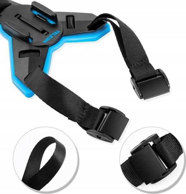 Telesin Βάση Στήριξης για Κράνος για GoPro HERO 10/9/8/7/6/5/4/3+/MAX, Αντιολισθητικό Στήριγμα Κάμερας, Μαύρο