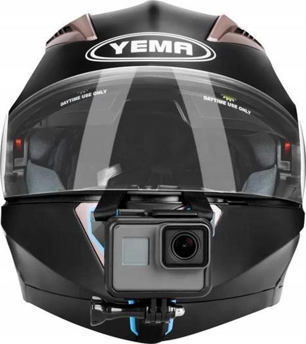 Telesin Βάση Στήριξης για Κράνος για GoPro HERO 10/9/8/7/6/5/4/3+/MAX, Αντιολισθητικό Στήριγμα Κάμερας, Μαύρο