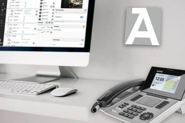 Agfeo ST56 SENSORfon IP Τηλέφωνο με Έγχρωμη Οθόνη LCD, 5000 Επαφές, Ασημί