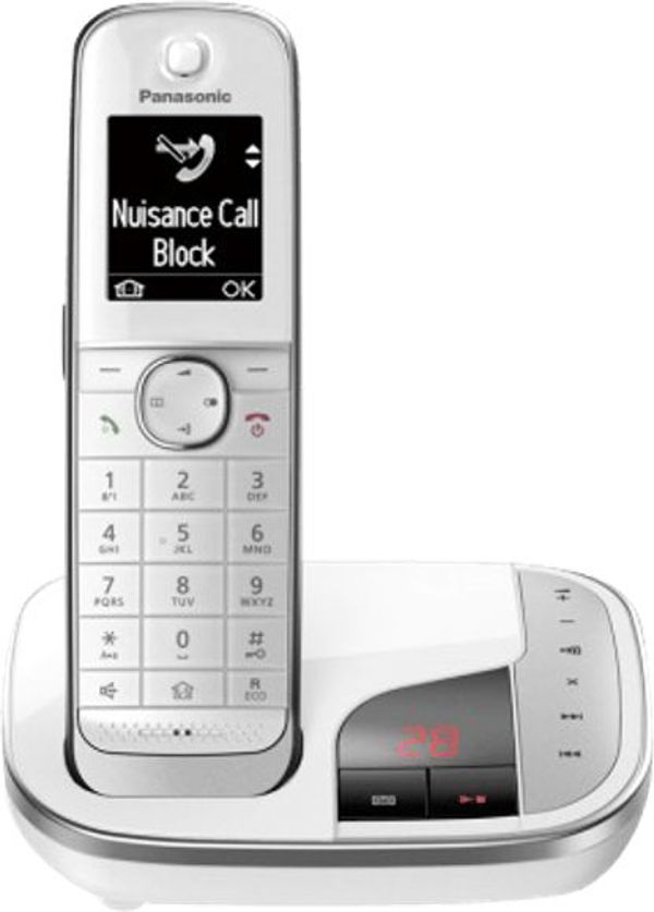 Telefon stacjonarny Panasonic Bialy