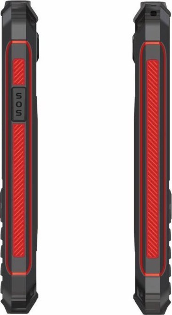 Έξυπνο τηλέφωνο Evolveo EVOLVEO StrongPhone W4, αδιάβροχο ανθεκτικό Dual SIM τηλέφωνο, μαύρο-κόκκινο