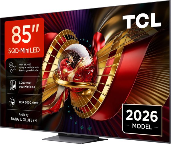 TCL Τηλεόραση 85" 85C8L 4K UHD Mini LED Smart TV - Μαύρο