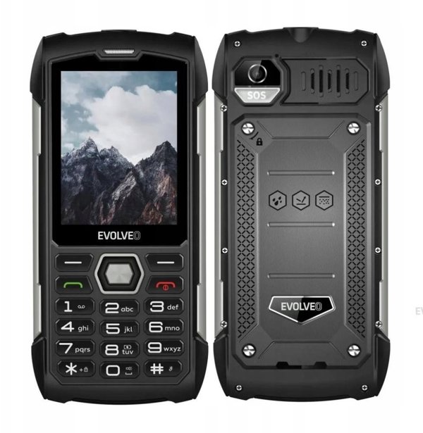 Evolveo StrongPhone H1 Ανθεκτικό Κινητό Dual SIM Μαύρο-Ασημί