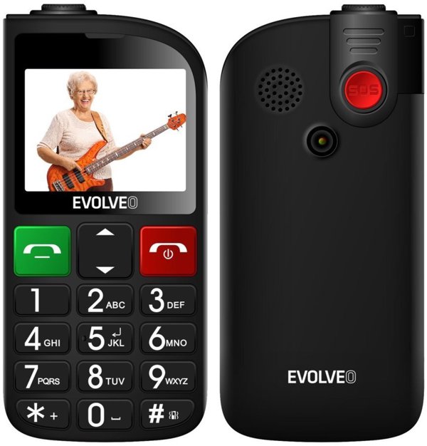 Κινητό τηλέφωνο Evolveo EasyPhone FL για seniors, μαύρο