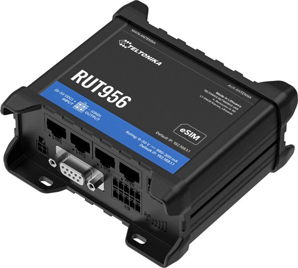 TELTONIKA NETWORKS�RUT956�DUAL SIM 4G/LTE/3G/2G RS232 RS584 WiFi Router eSIM Version