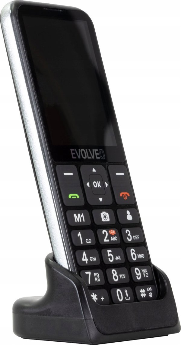 Κινητό Τηλέφωνο Evolveo EVOLVEO EasyPhone LT για ηλικιωμένους με φορτιστή μαύρο