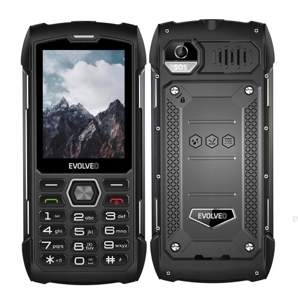 Evolveo StrongPhone H1 ανθεκτικό και αδιάβροχο κινητό τηλέφωνο Dual SIM, μαύρο-γκρι