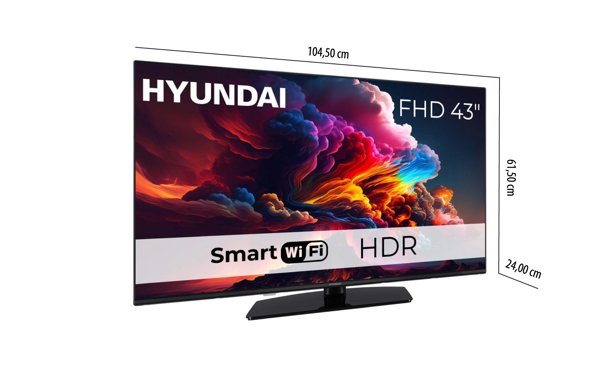 Hyundai Smart TV 43'' Full HD FLM43TS349SMART - 2xHDMI, 1xUSB, 16W