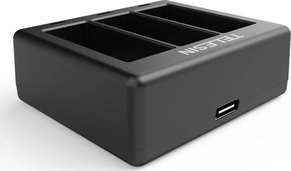 Φορτιστής Telesin για 3 Μπαταρίες GoPro Hero 9 Black, Συμβατός με AHDBT-901, Μικρού Μεγέθους