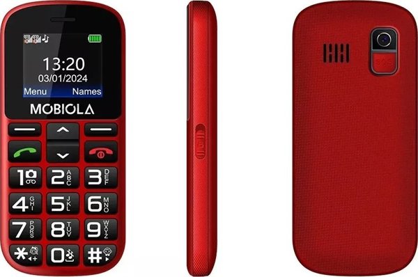 Mobiola MB200 Σταθερό Τηλέφωνο GSM 2G για Ηλικιωμένους - Κόκκινο