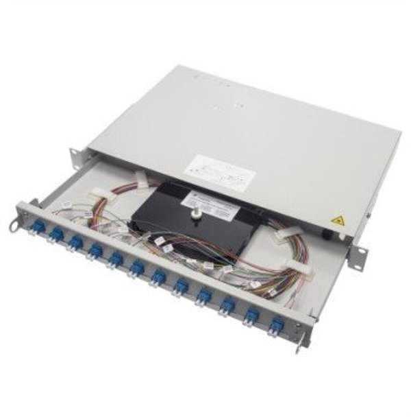 TELEGRTNER 19 FO-PP PRO-V 1U 24 E2k/A OS2 PT, 24xE2000/APC, 9/125 OS2, kolorowy