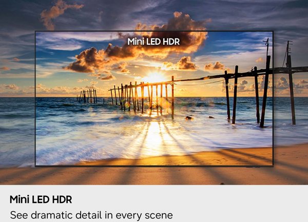 Samsung Smart TV 43'' 4K UHD Mini LED UE43M70HAUXXH Μαύρο