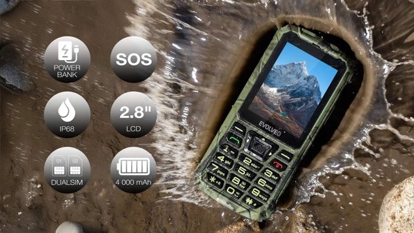 Evolveo StrongPhone Z6 Αδιάβροχο Ανθεκτικό Κινητό Dual SIM Καμουφλάζ