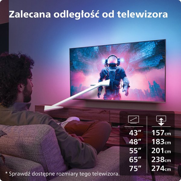 Telewizor Philips Ambilight TV 50PUS8079/12 50“ HDR 4K UHD LED Dolby Atmos TITAN OS​ HDMI 2.1