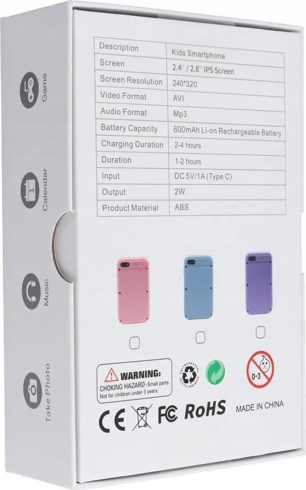 Slowmoose Παιδικό Smartphone Παιχνιδιών KDC-0027A με Οθόνη IPS 2,4" και Κουμπιά - Μπλε