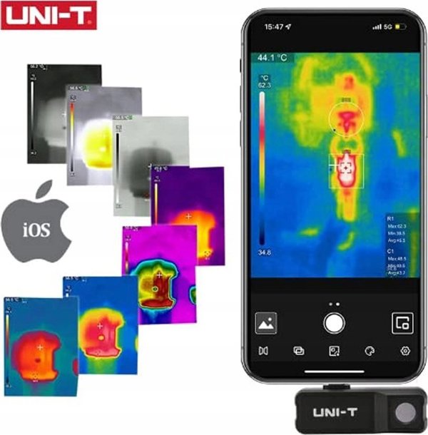 Termokamera 120x90,  -20~400,  50o*38o,  25Hz| iOS,UNI-T