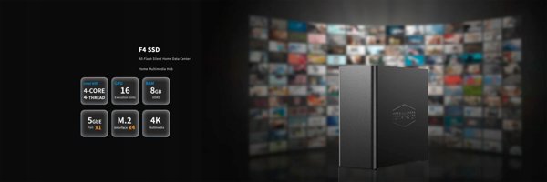 TERRAMASTER F4 SSD 4bay All SSD NAS,Quad Core,8GB DDR5,Diskl