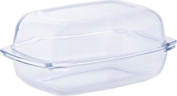 Termisil Γυάλινο Σκεύος Ψησίματος με Καπάκι 5,5 l, Πυρίμαχο Πολλαπλών Χρήσεων