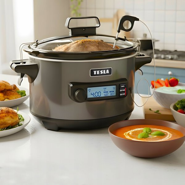 TESLA SlowCook S900 Plus Wolnowar z sonda temperatury