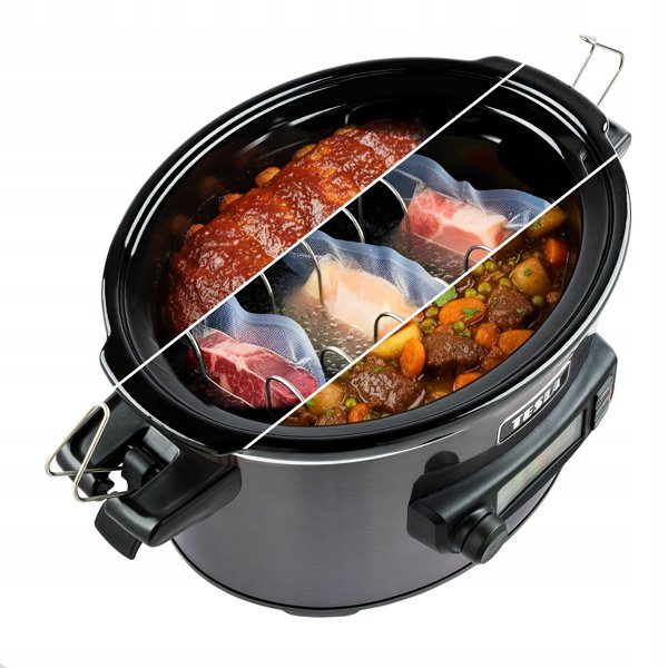 TESLA SlowCook S900 Plus Wolnowar z sonda temperatury
